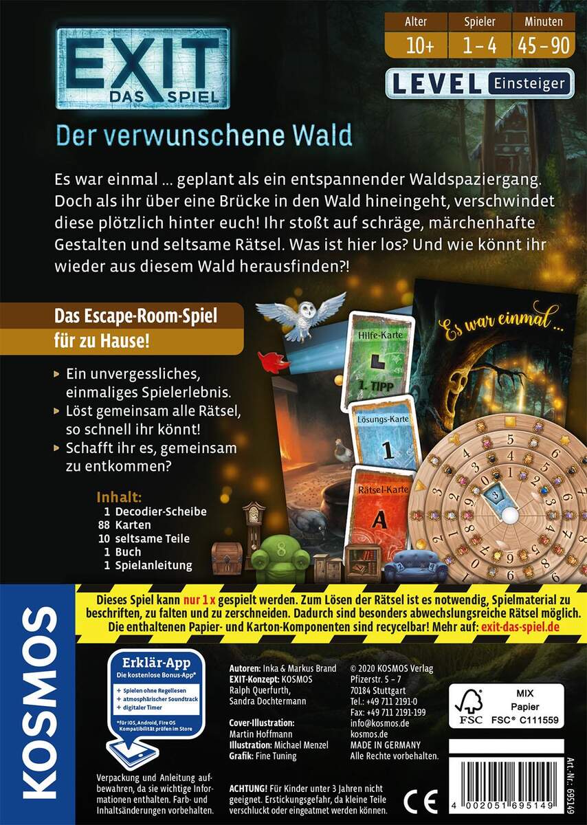 KOSMOS EXIT Das Spiel: Der verwunschene Wald
