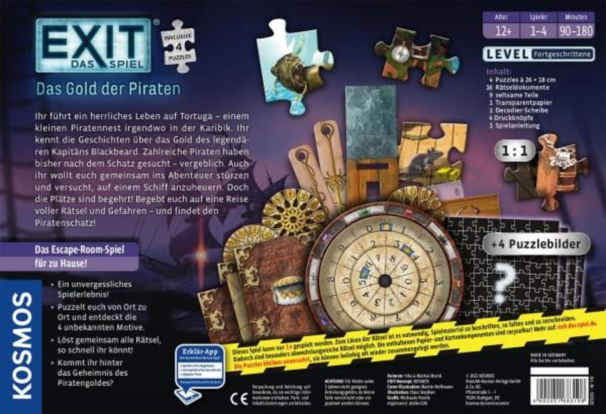 KOSMOS EXIT®-Das Spiel+Puzzle Das Gold der Piraten