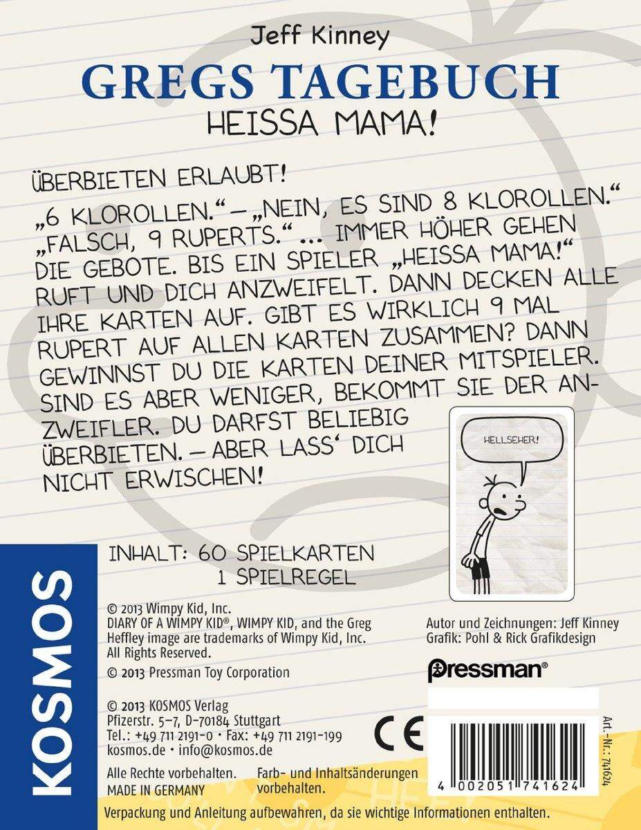 KOSMOS Gregs Tagebuch Heissa Mama, Kartenspiel