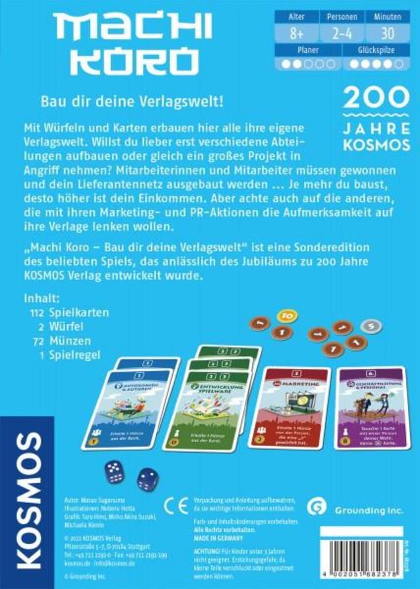 KOSMOS Machi Koro - Bau dir deine Verlagswelt!