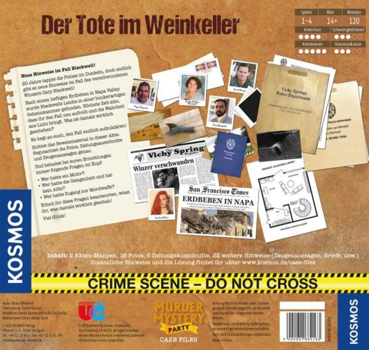 KOSMOS Murder Mystery Case File - Der Tote im Weinkeller
