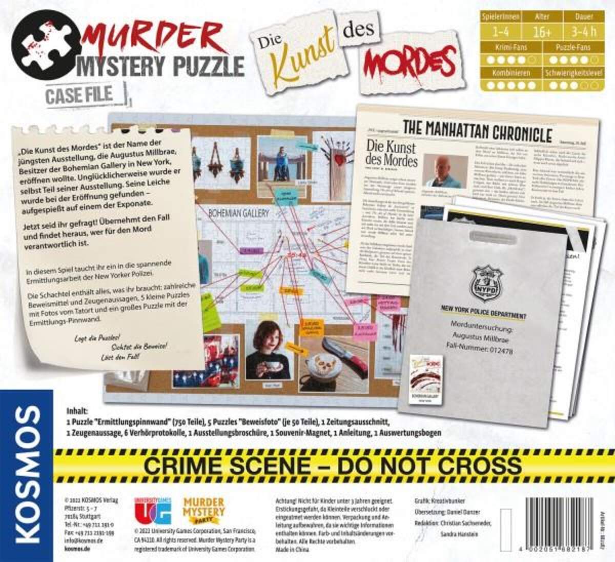 KOSMOS Murder Mystery Puzzle - Die Kunst des Mordes