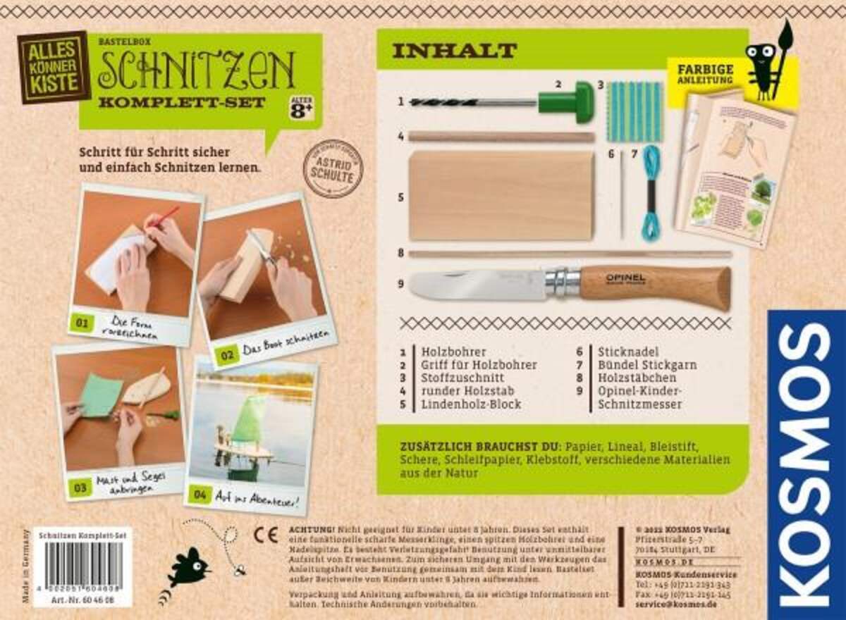 KOSMOS Schnitzen Komplett-Set