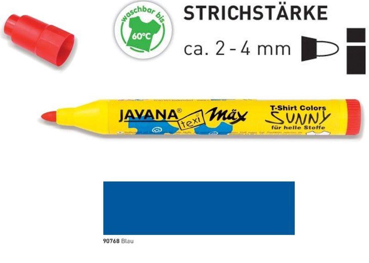 KREUL Javana texi mäx Sunny medium für helle Stoffe Blau