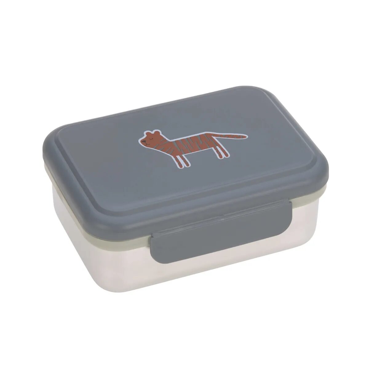 Lässig Brotdose Kinder - Edelstahl Lunchbox, Safari Tiger