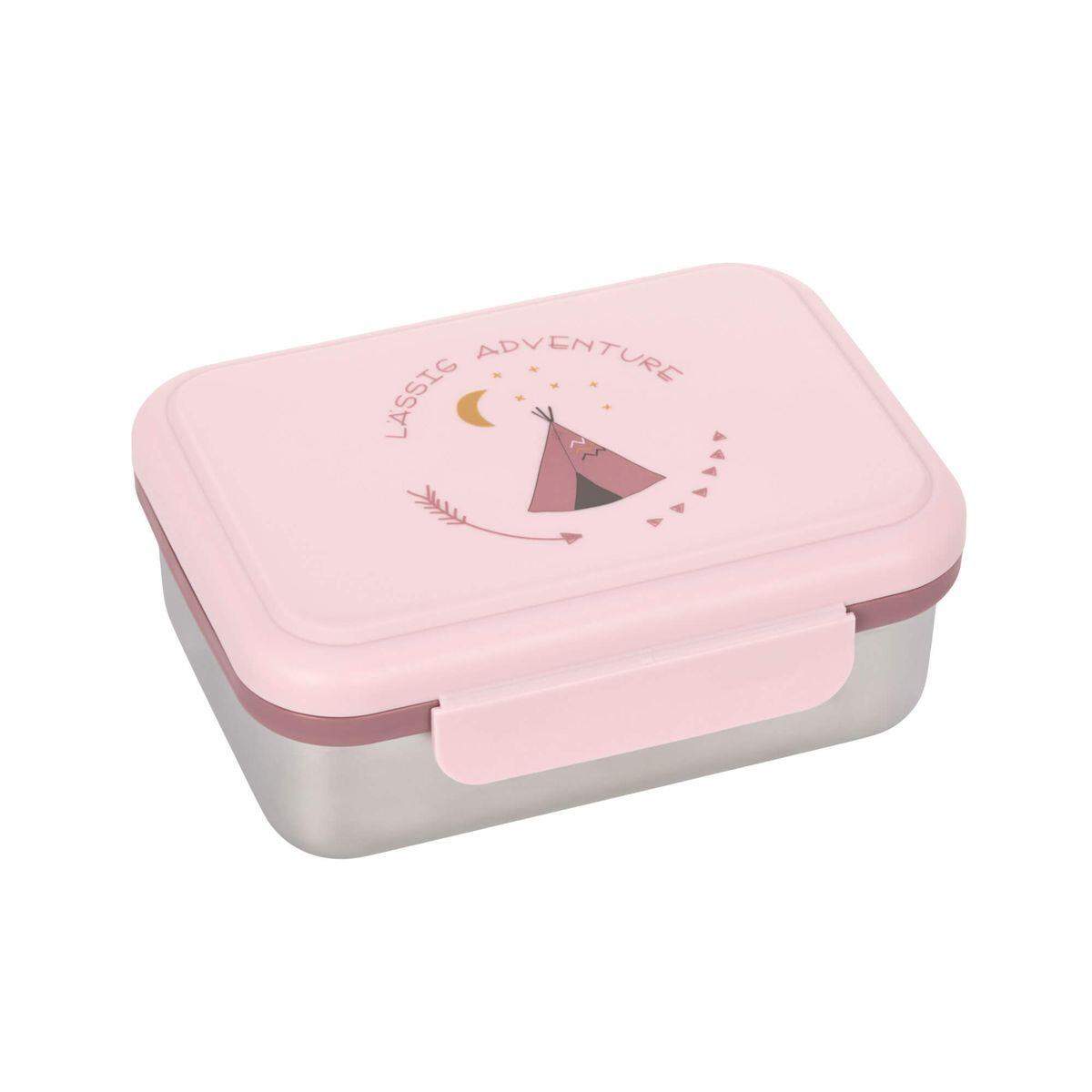 Lässig Kinder Brotdose Edelstahl - Lunchbox, Adventure Tipi