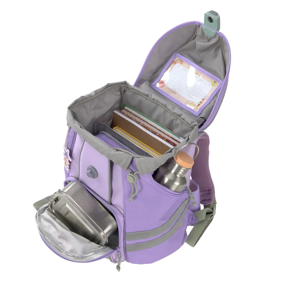 Lässig Schulranzen Set Flexy Unique Violet, 7-teilig
