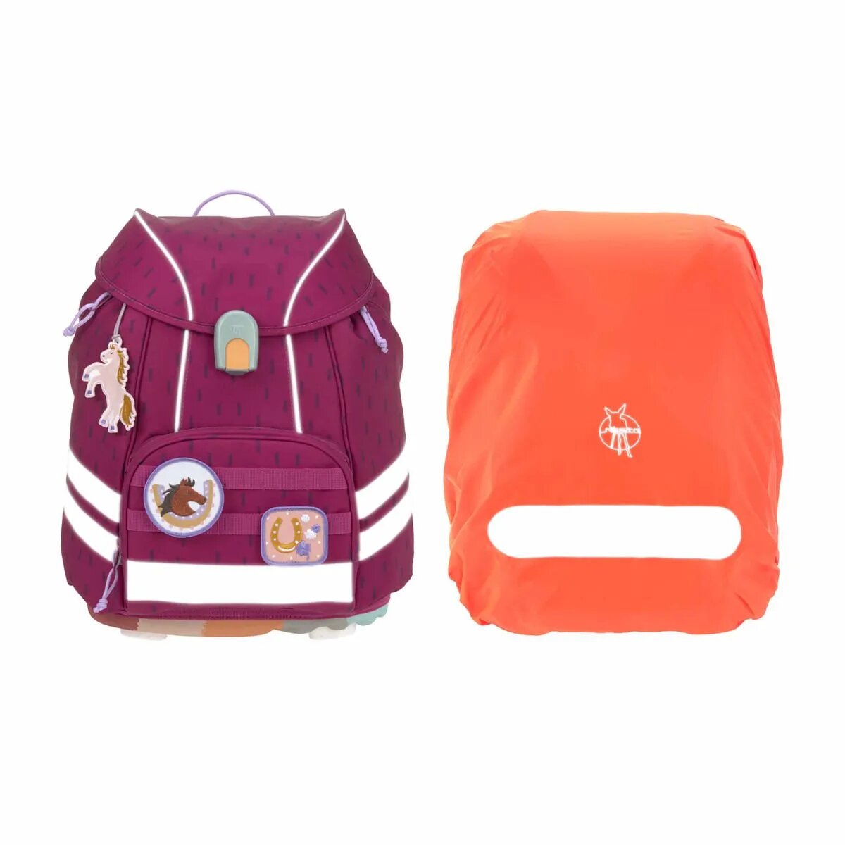 Lässig Schulranzen Set Flexy Unique Speckles Berry, 7-teilig