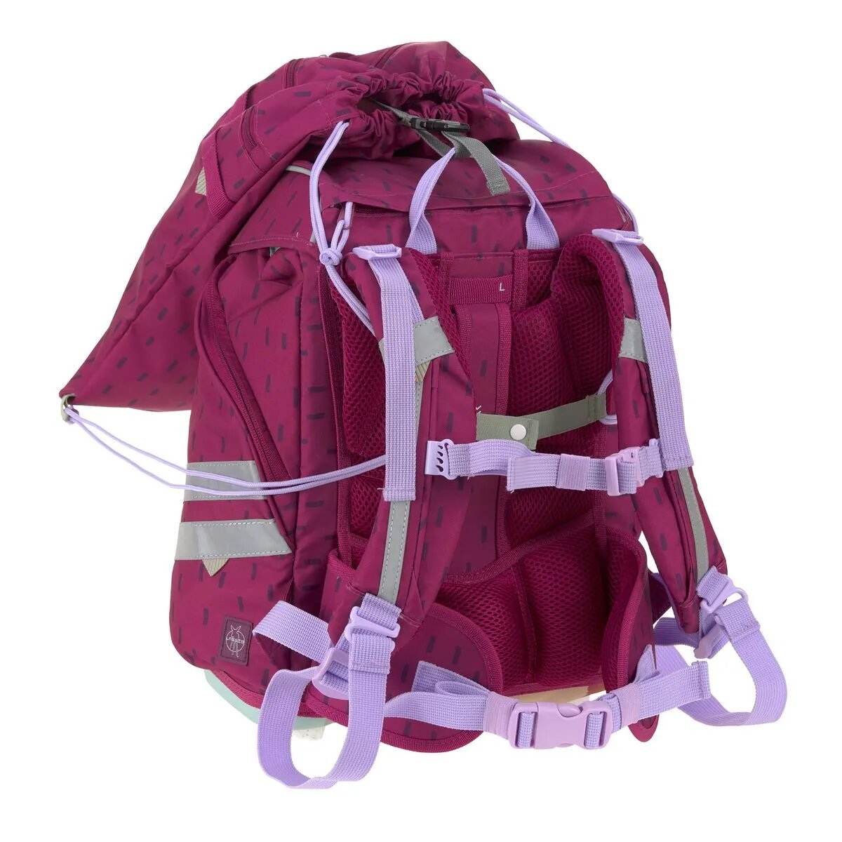 Lässig Schulranzen Set Flexy Unique Speckles Berry, 7-teilig