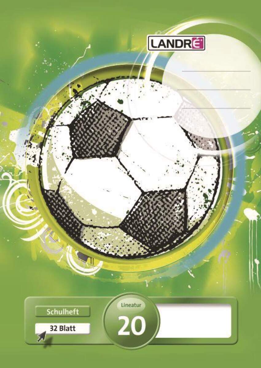 Landré Schulheft A4, blanko, Lineatur 20, 32 Blatt