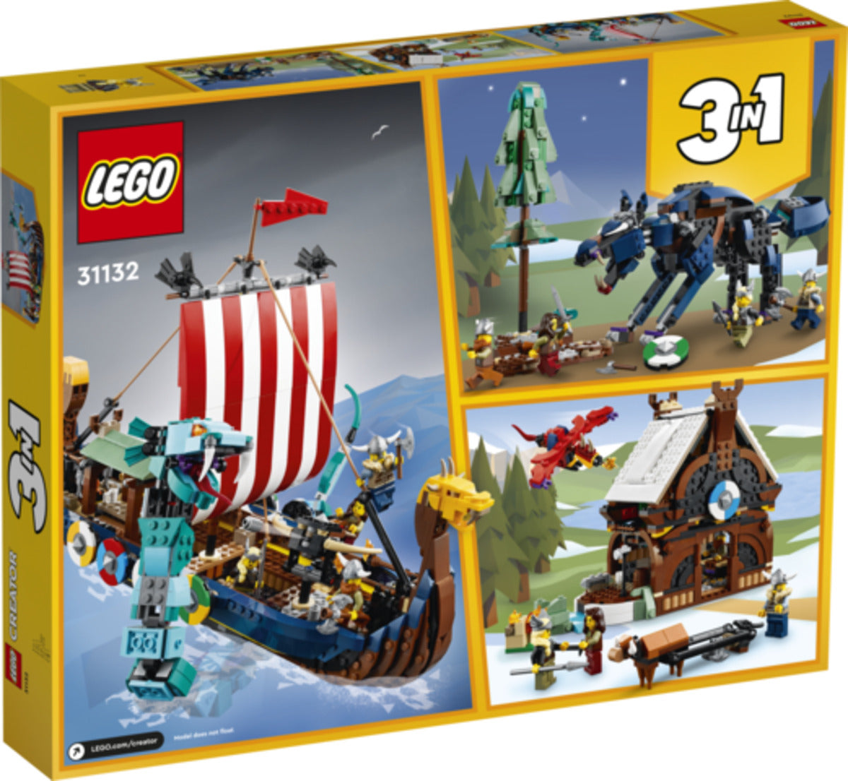LEGO® Creator 31132 Wikingerschiff mit Midgardschlange