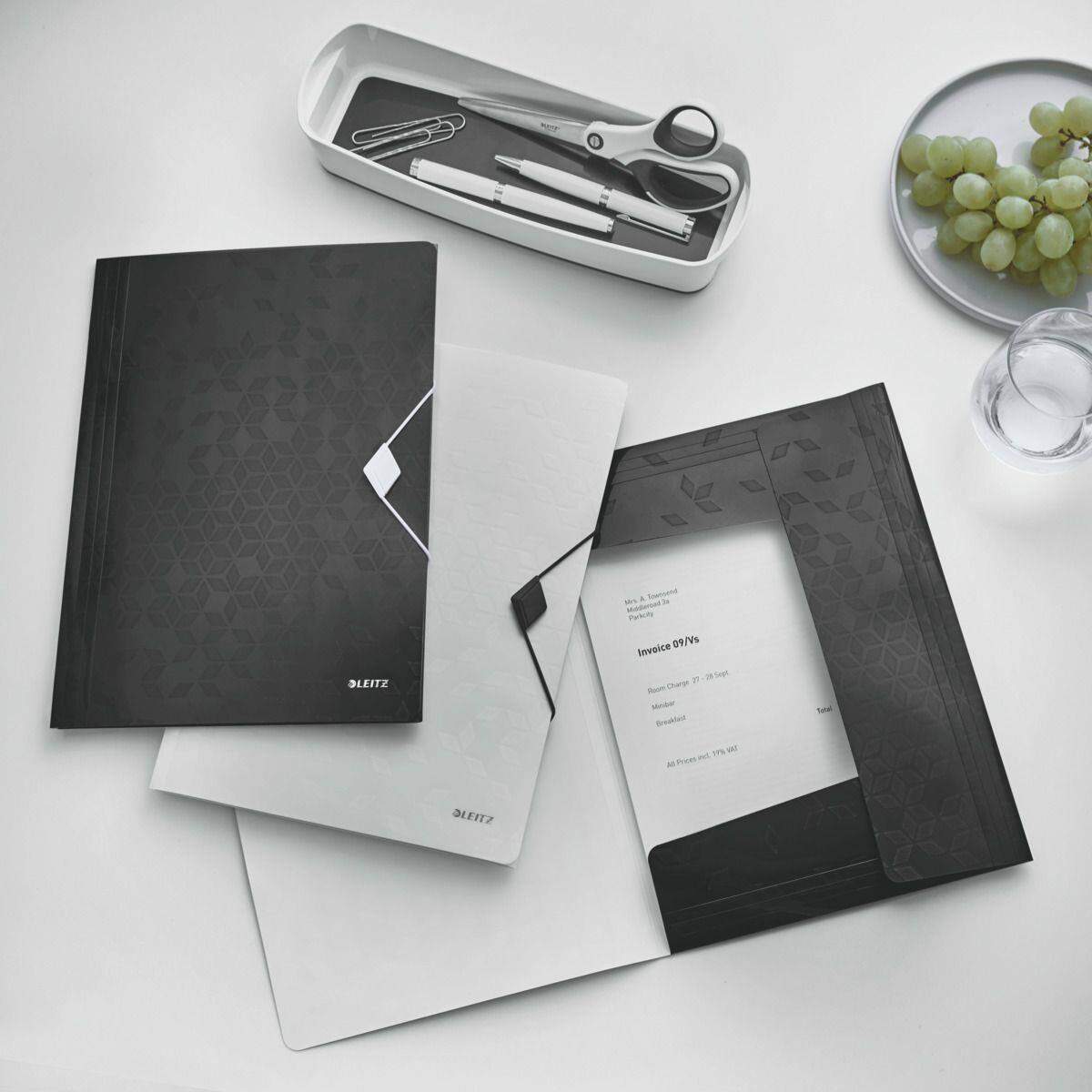 Leitz Eckspannermappe A4 PP WOW, schwarz