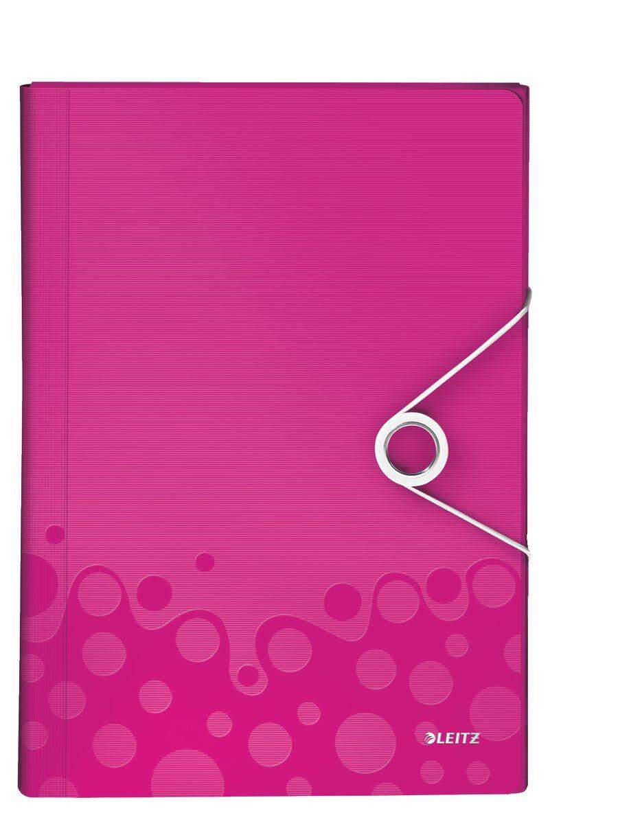 Leitz Projektmappe WOW, A4, 6 Fächer, pink-metallic