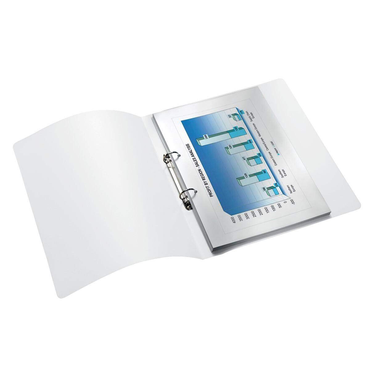 Leitz WOW Ringbuch, A4, PP, 25 mm Ringdurchmesser, 2 Rund-Ring Mechanik, Blau Metallic