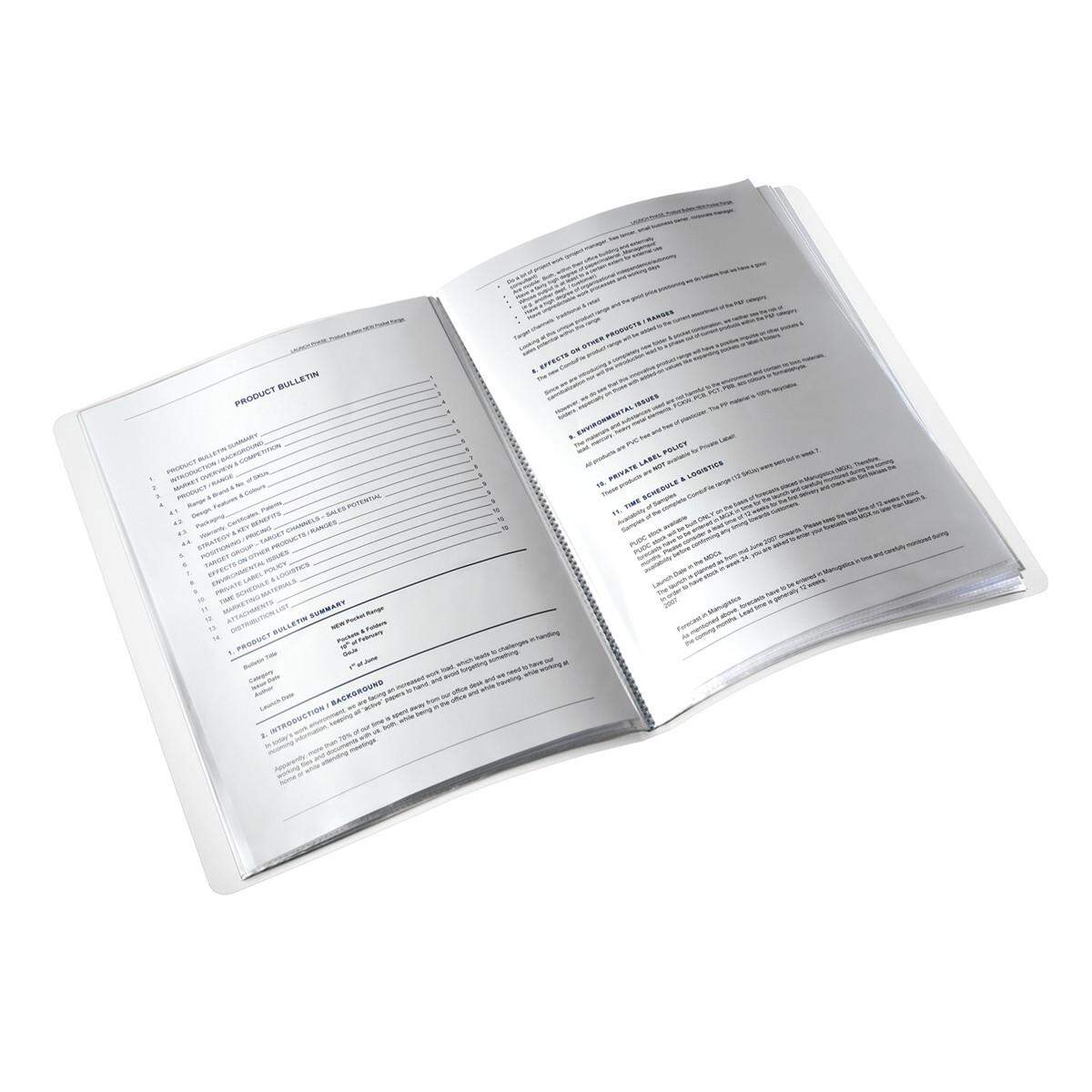 Leitz WOW Sichtbuch, A4, PP, 20 Hüllen (für 40 Blatt), Pink Metallic