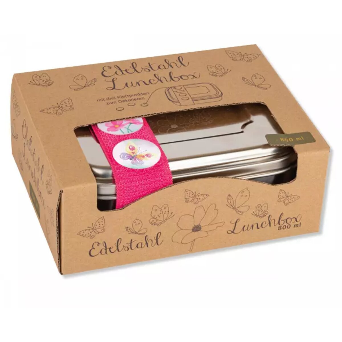 Lutz Mauder TapirElla Edelstahl-Lunchbox , Schmetterling