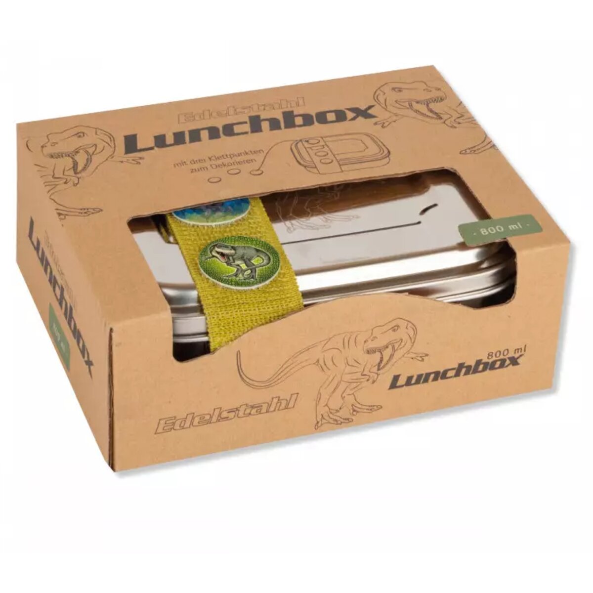 Lutz Mauder TapirElla Edelstahl-Lunchbox , T-Rex