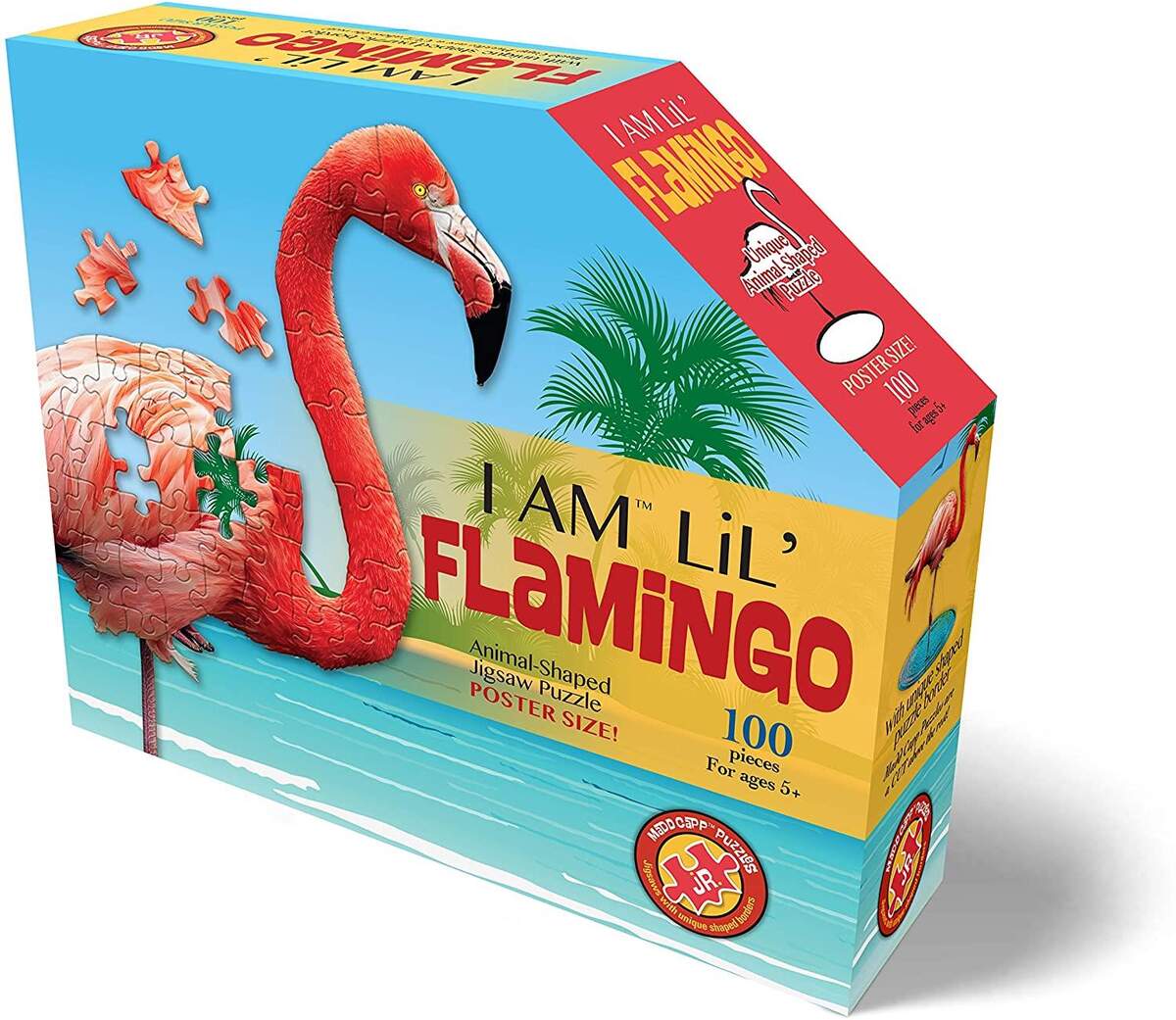 MADD CAPP Konturenpuzzle Junior Flamingo, 100 Teile