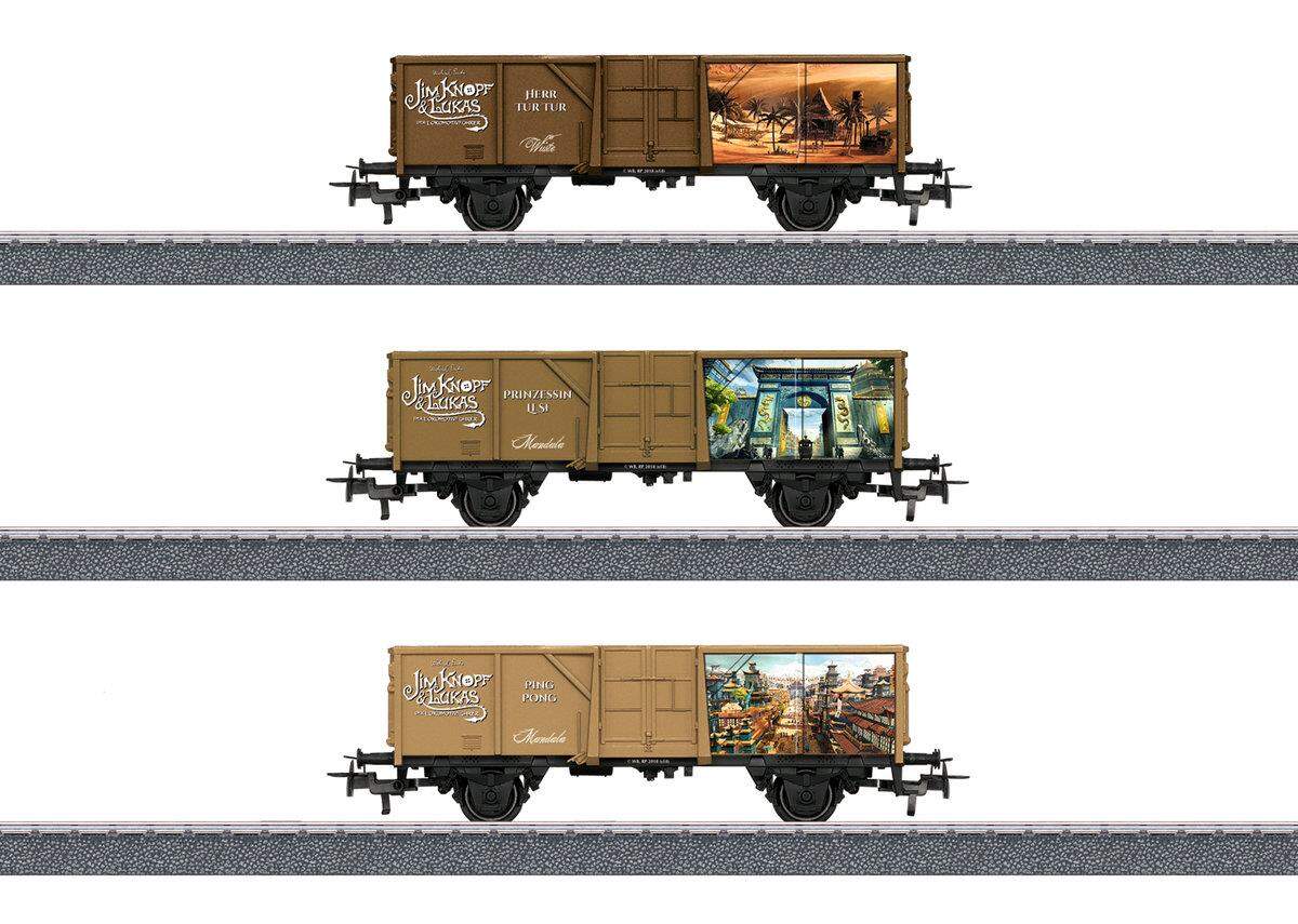 Märklin Start up Offenes Güterwagen-Set „Ping Pong, Prinzessin Li Si und Herr Tur Tur“