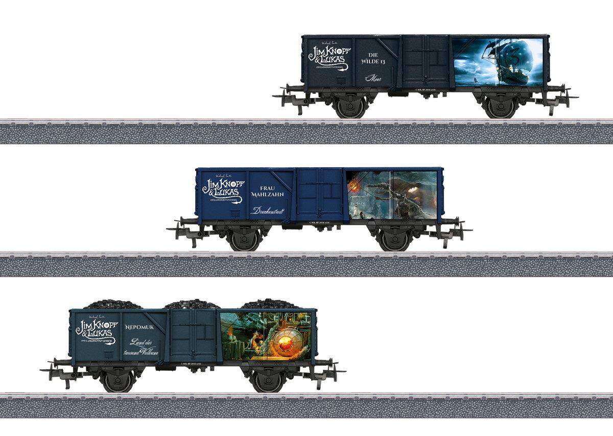 Märklin Start up Offenes Güterwagen-Set „Nepomuk, Frau Mahlzahn und die Wilde 13“