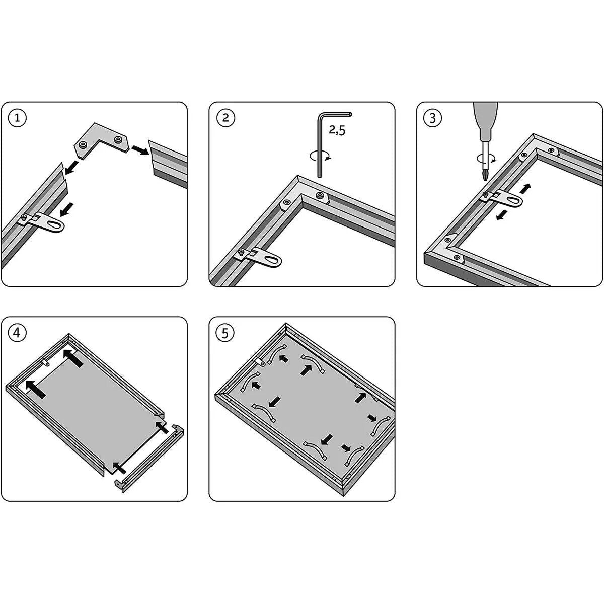 Malen nach Zahlen Alurahmen Gold 40 x 50 cm