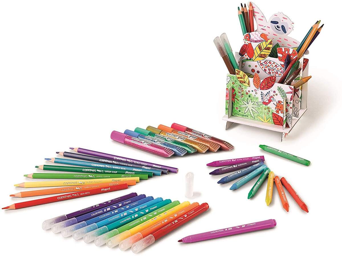 Maped Creativ Mal- und Bastel-Set CREATIV mit Stifte-Köcher zum selbst gestalten