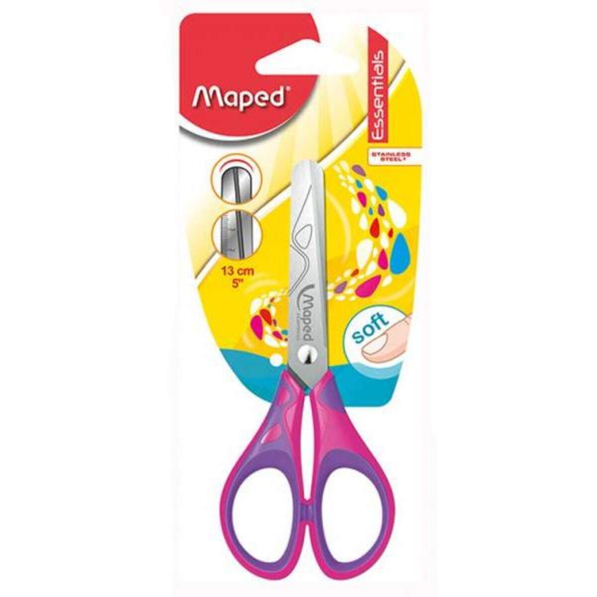 Maped Schere Essential Soft, 13cm, sortiert