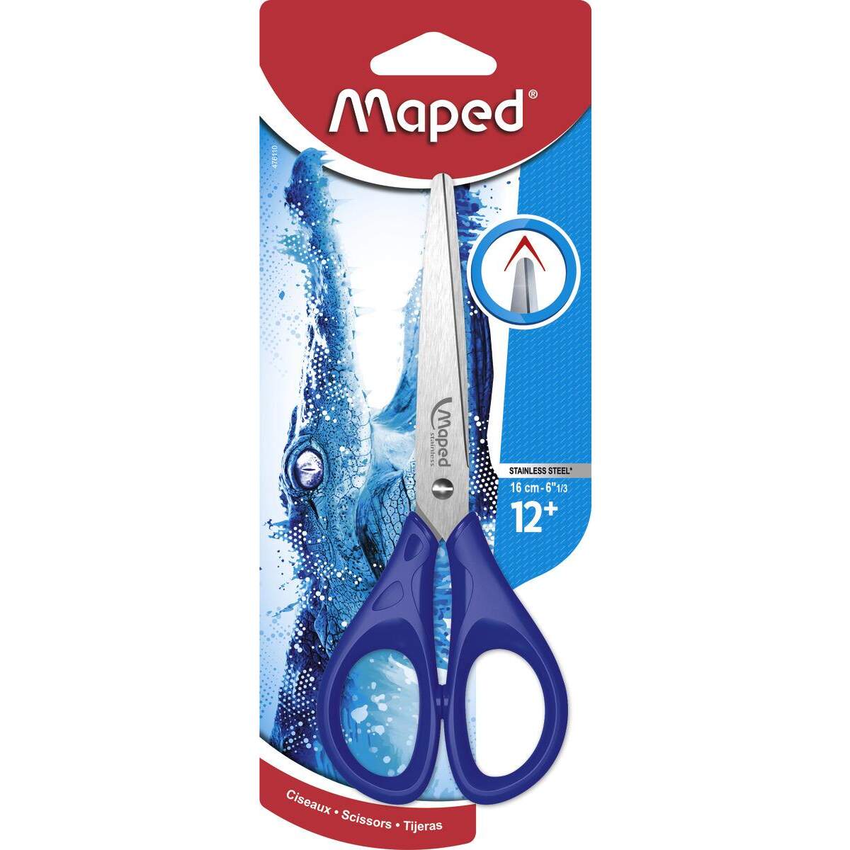 Maped Schere Essentials 16cm, 1 Stück, 3-fach sortiert