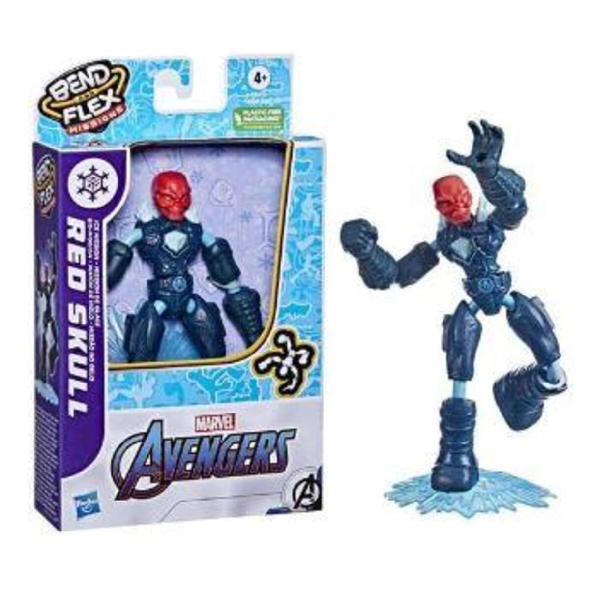 Marvel Avengers Bend and Flex Missions Figur, 15 cm, 1 Stück, 4-fach sortiert