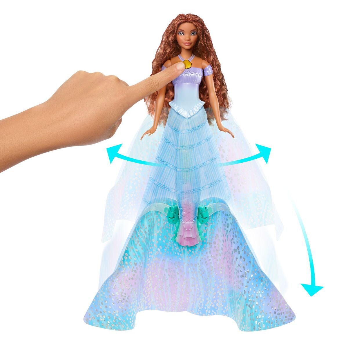 Mattel Disney Die kleine Meerjungfrau Modepuppe Verwandlungs-Arielle