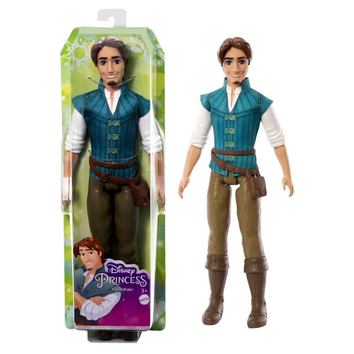 Mattel Disney Princess Flynn Rider Figur, bewegliche Spielfigur aus Rapunzel
