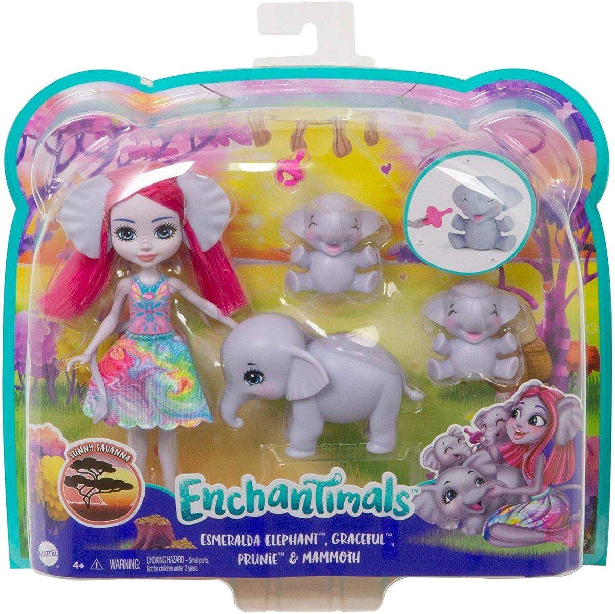 Mattel Enchantimals Esmeralda Elephant Familie