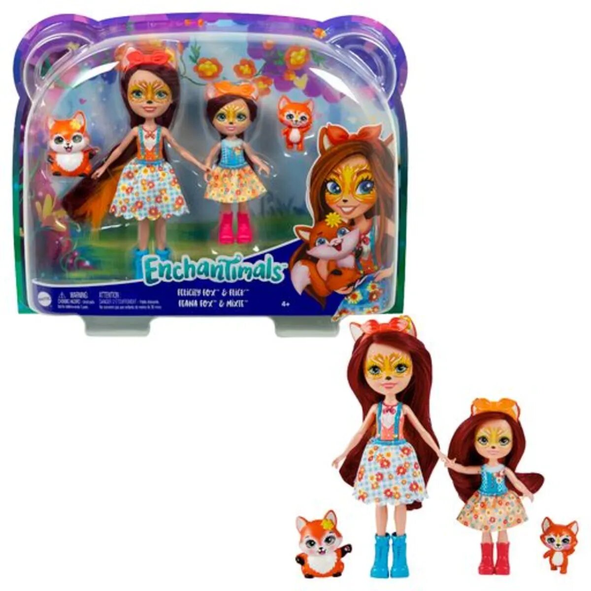 Mattel Enchantimals Schwester Puppen mit Zubehör, 1 Packung, 5-fach sortiert