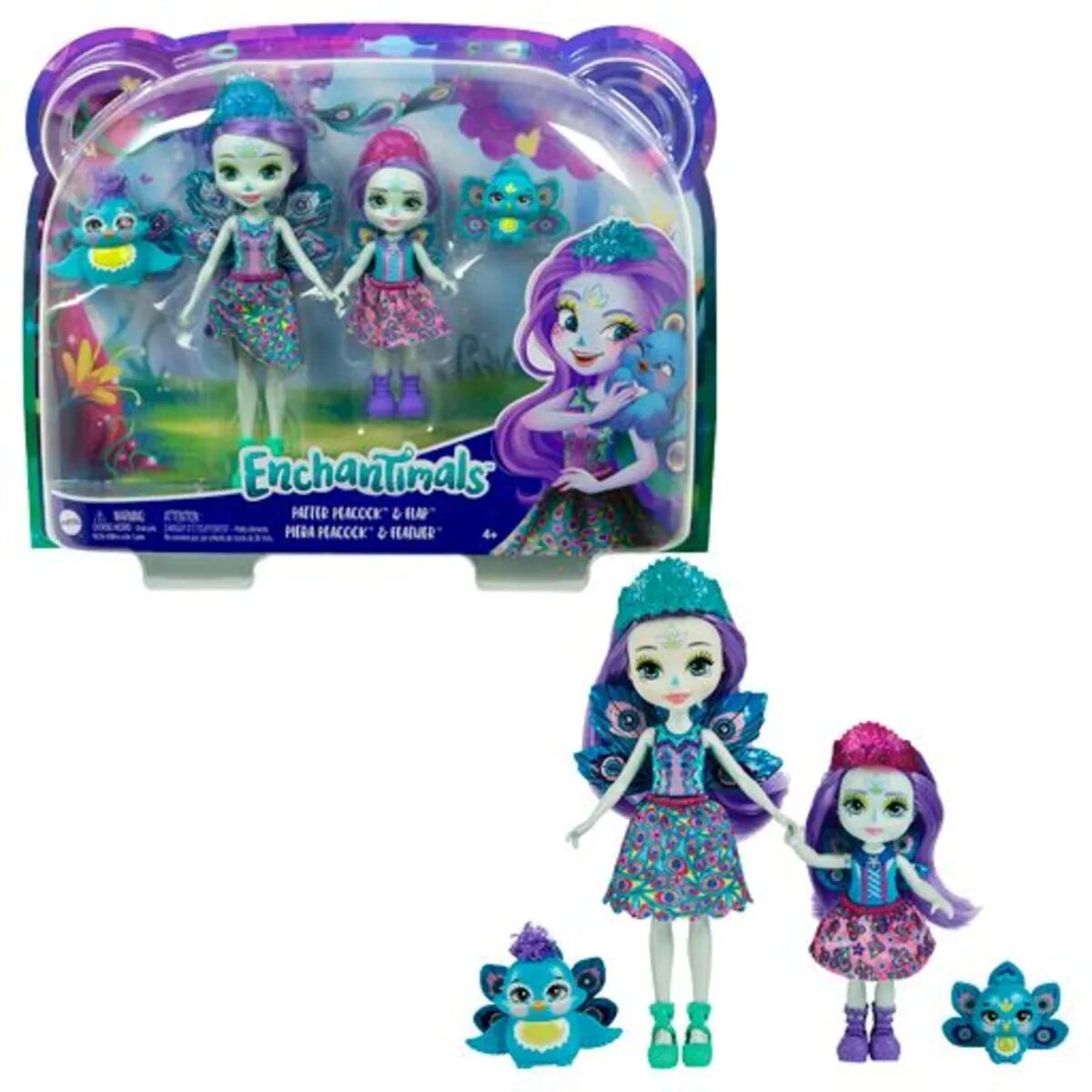Mattel Enchantimals Schwester Puppen mit Zubehör, 1 Packung, 5-fach sortiert