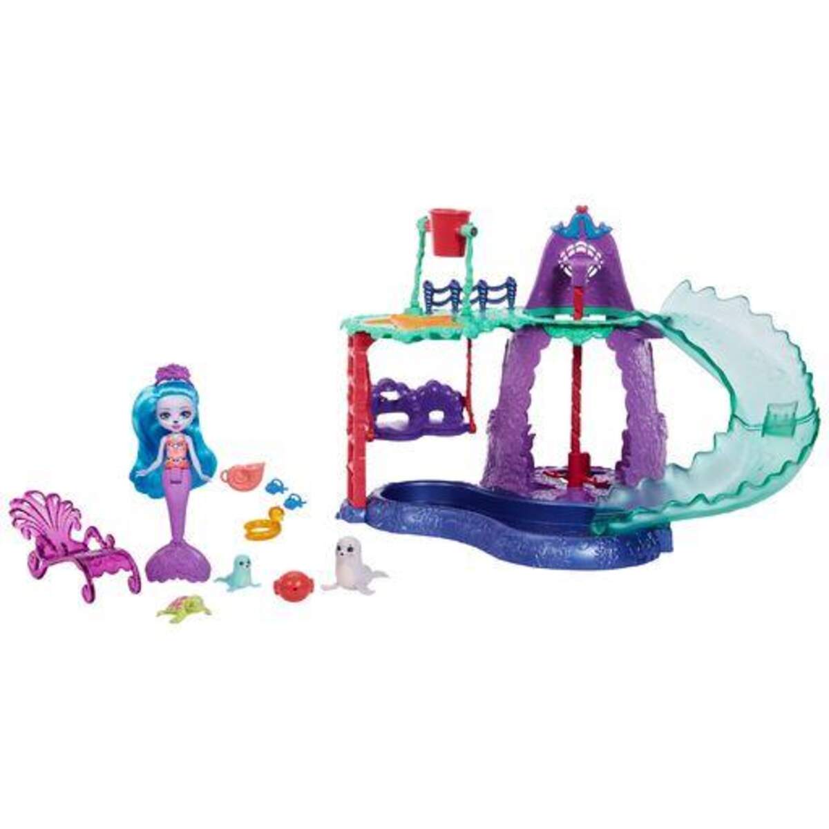 Mattel Enchantimals Unterwasserpark Spielset inkl. Shayda Sea Lion Puppe & Zubehör