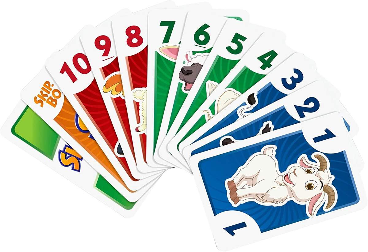 Mattel Games Skip-Bo Junior Kinderspiel, Kartenspiel, Familienspiel
