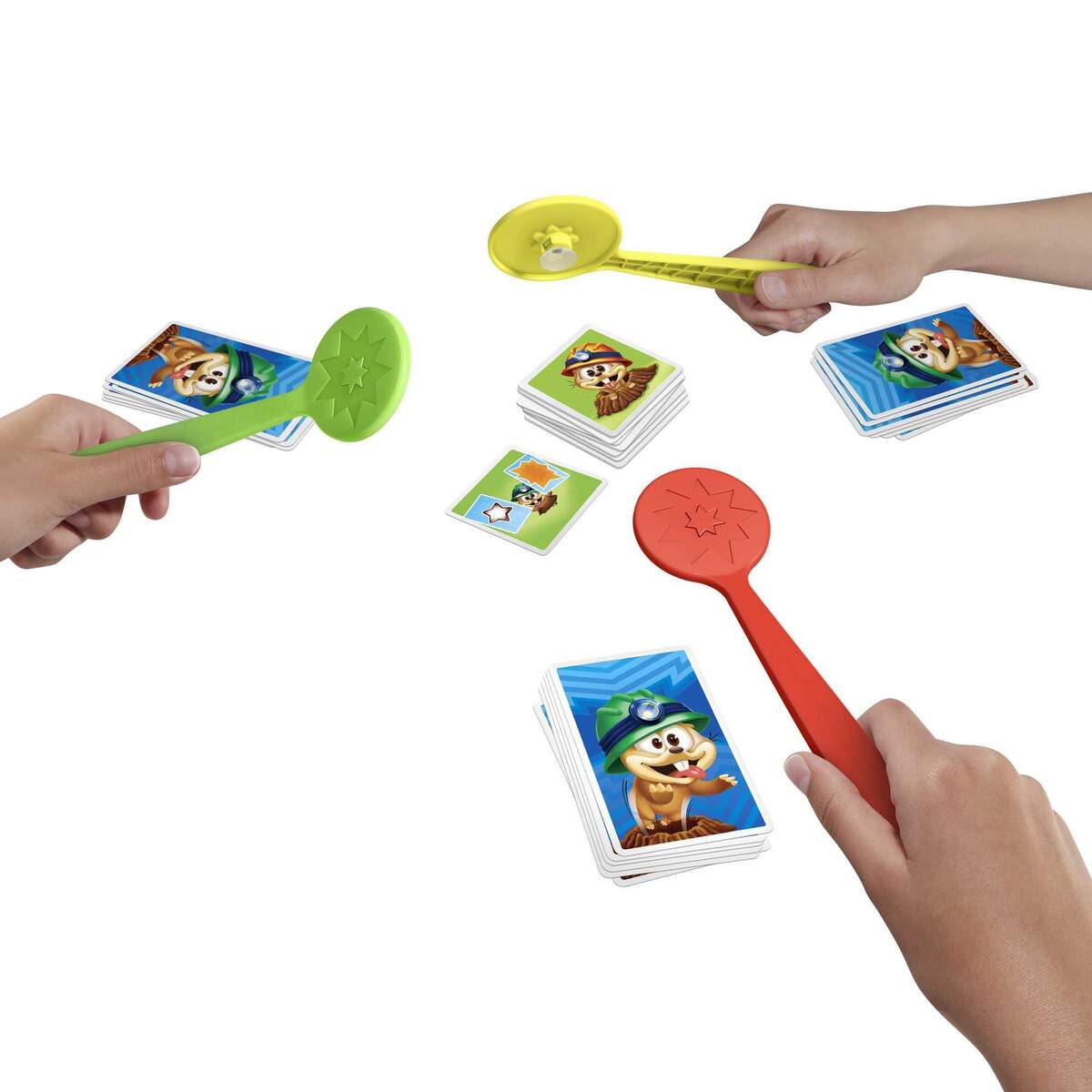 Mattel Mattel Games Hau den Maulwurf! Kartenklatsche, Kinderspiel