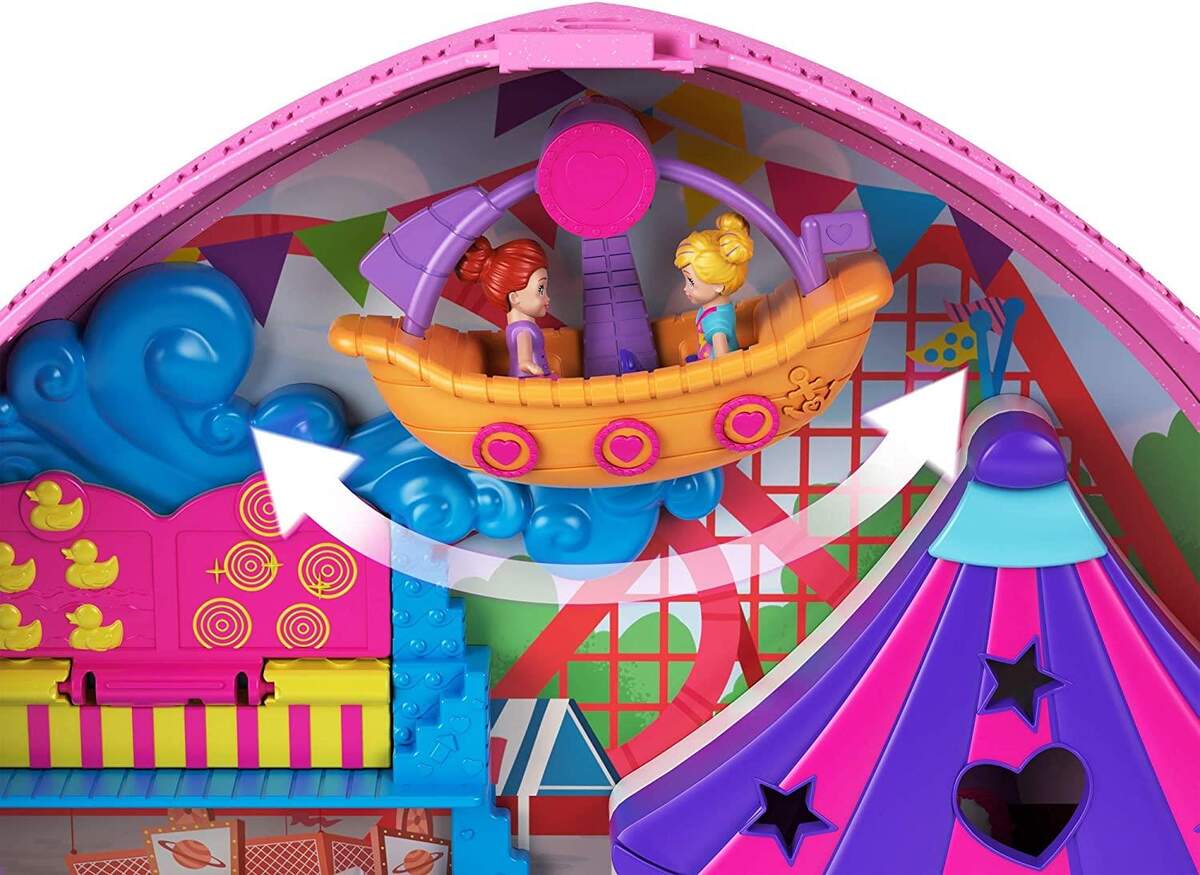 Mattel Polly Pocket Freizeitpark Rucksack mit 2 Puppen