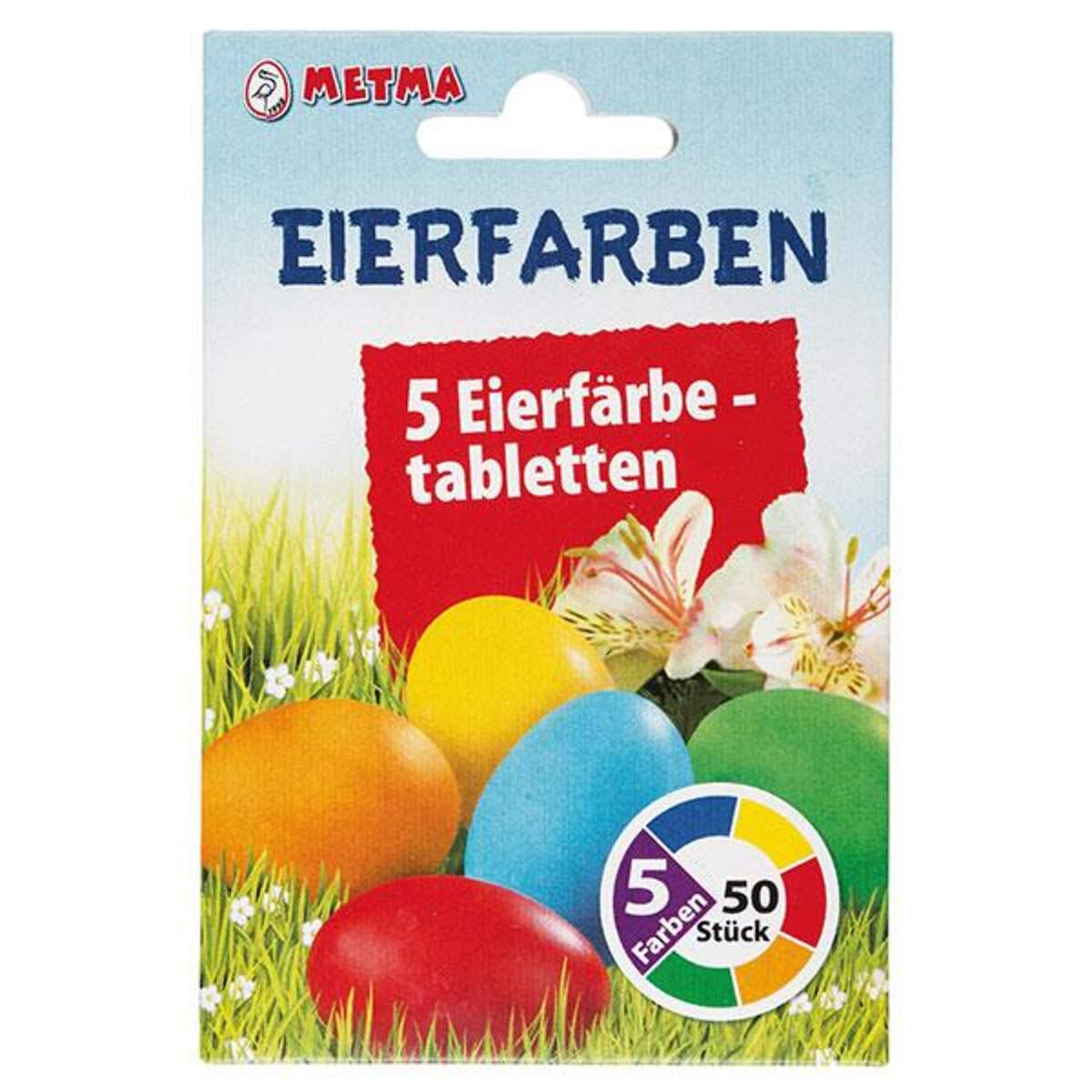 METMA Eierfarben Färbetabletten, 5 Farben