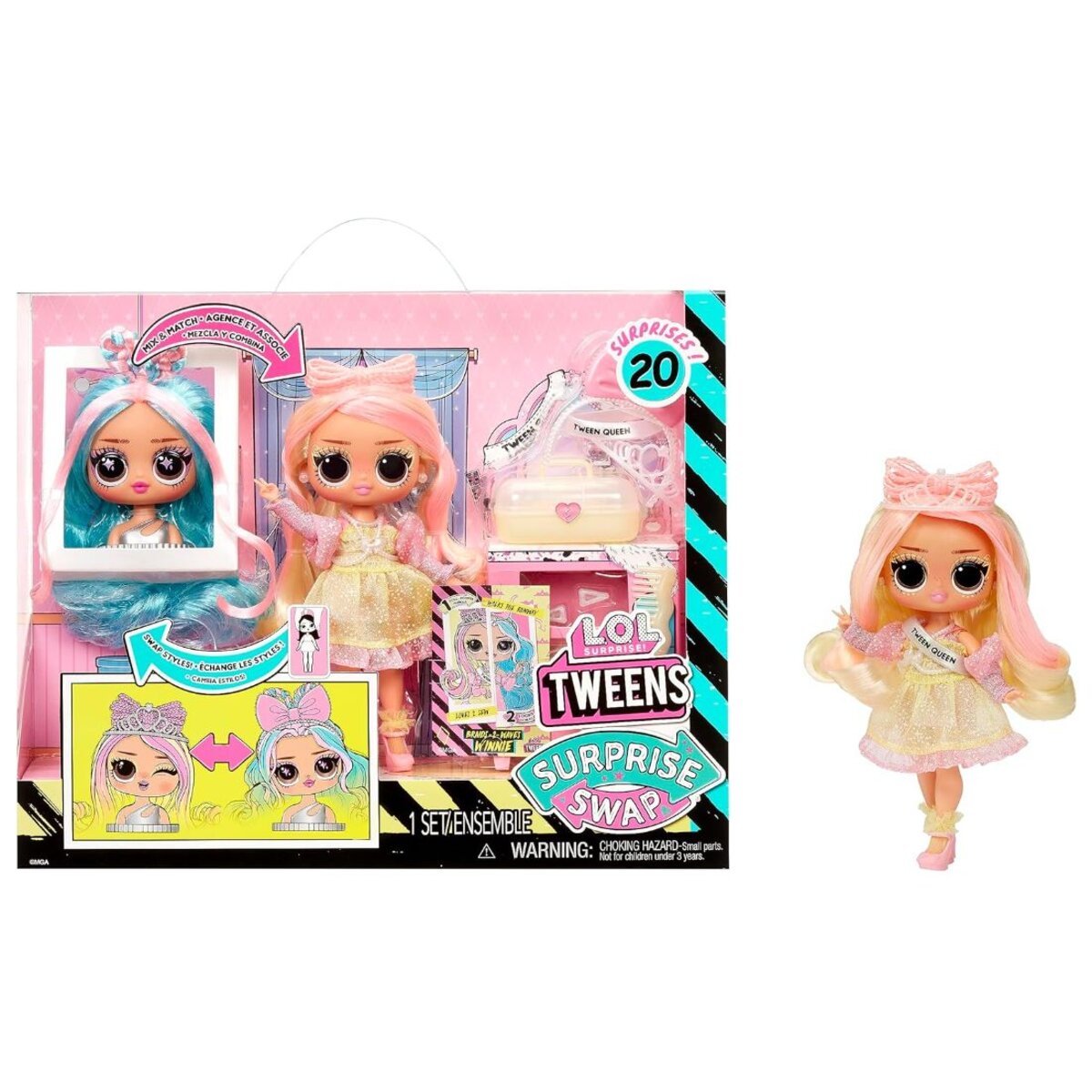 MGA Entertainment L.O.L. Surprise Tweens Surprise Swap Fashion Doll- Braids-2-Waves Winnie