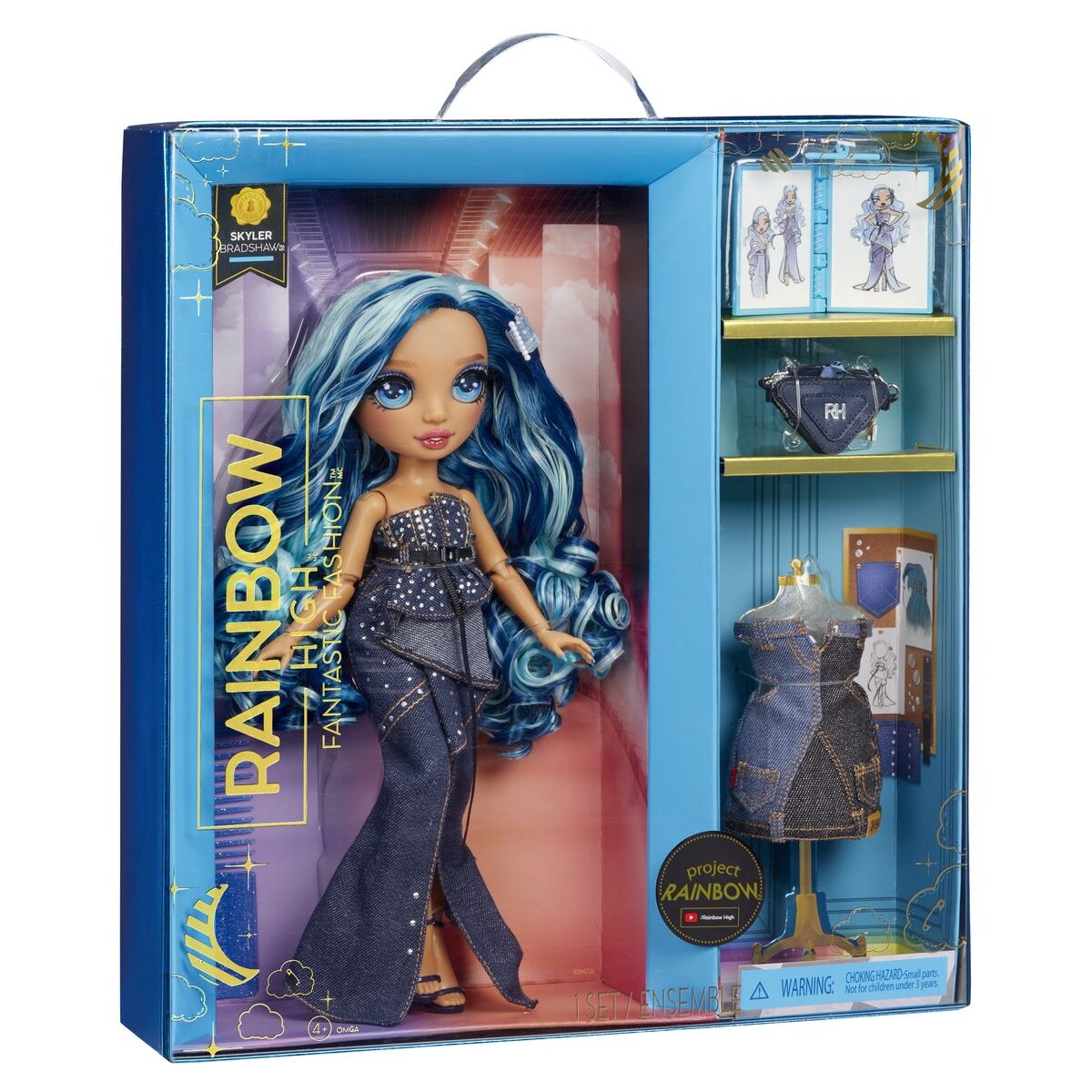 MGA Entertainment Rainbow High Fantastic Fashion Doll- Skyler (blue)