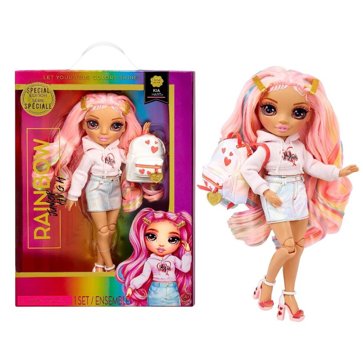 MGA Entertainment Rainbow High Junior High Special Edition Doll- Kia Hart (Pink)