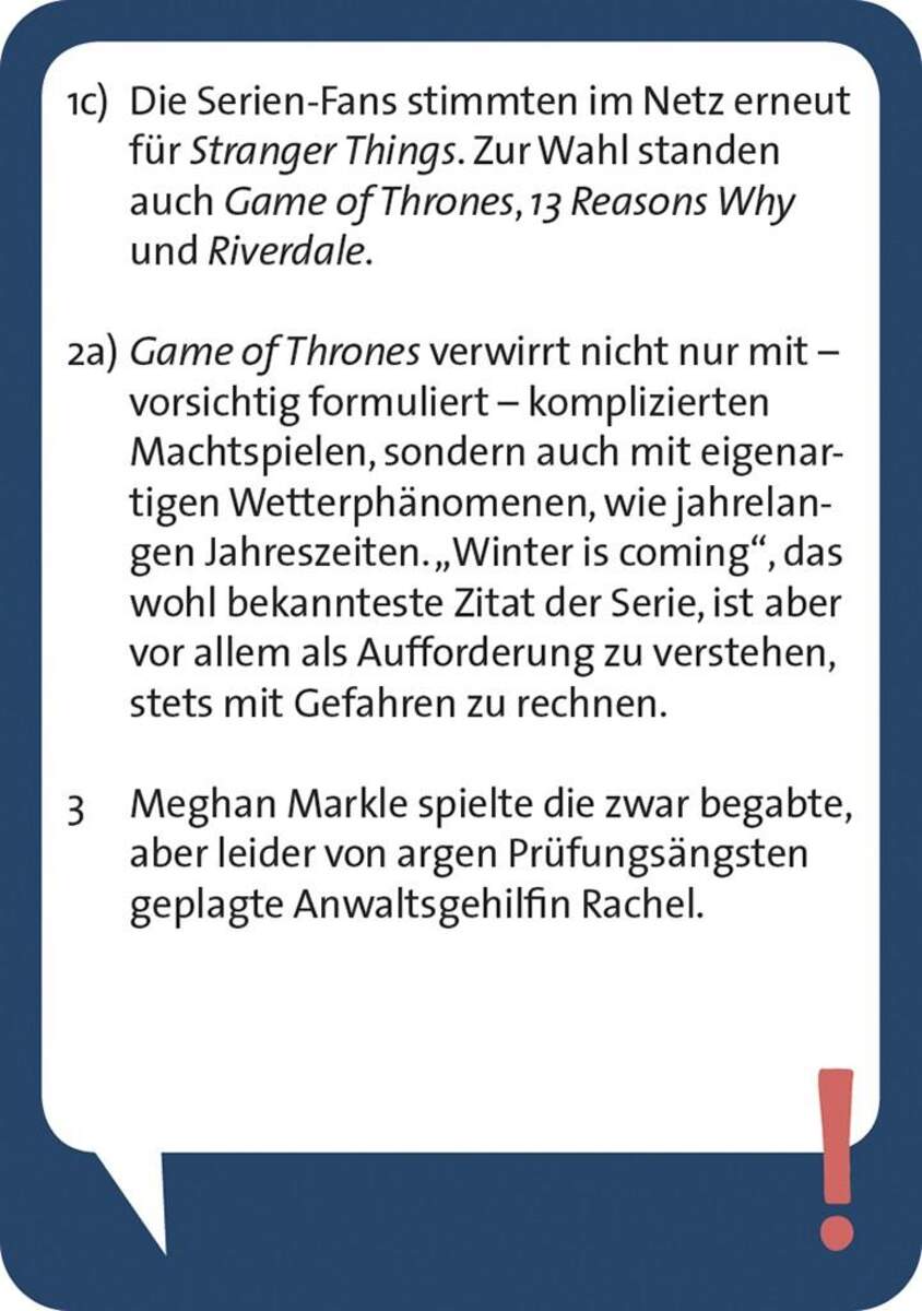 moses. Pocket Quiz Serienjunkies