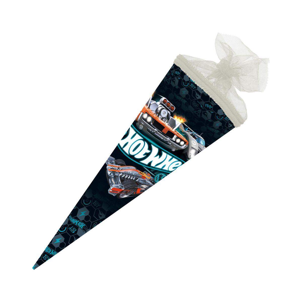 Nestler Schultüte Hot Wheels Action Race Tüllverschluss 35cm rund