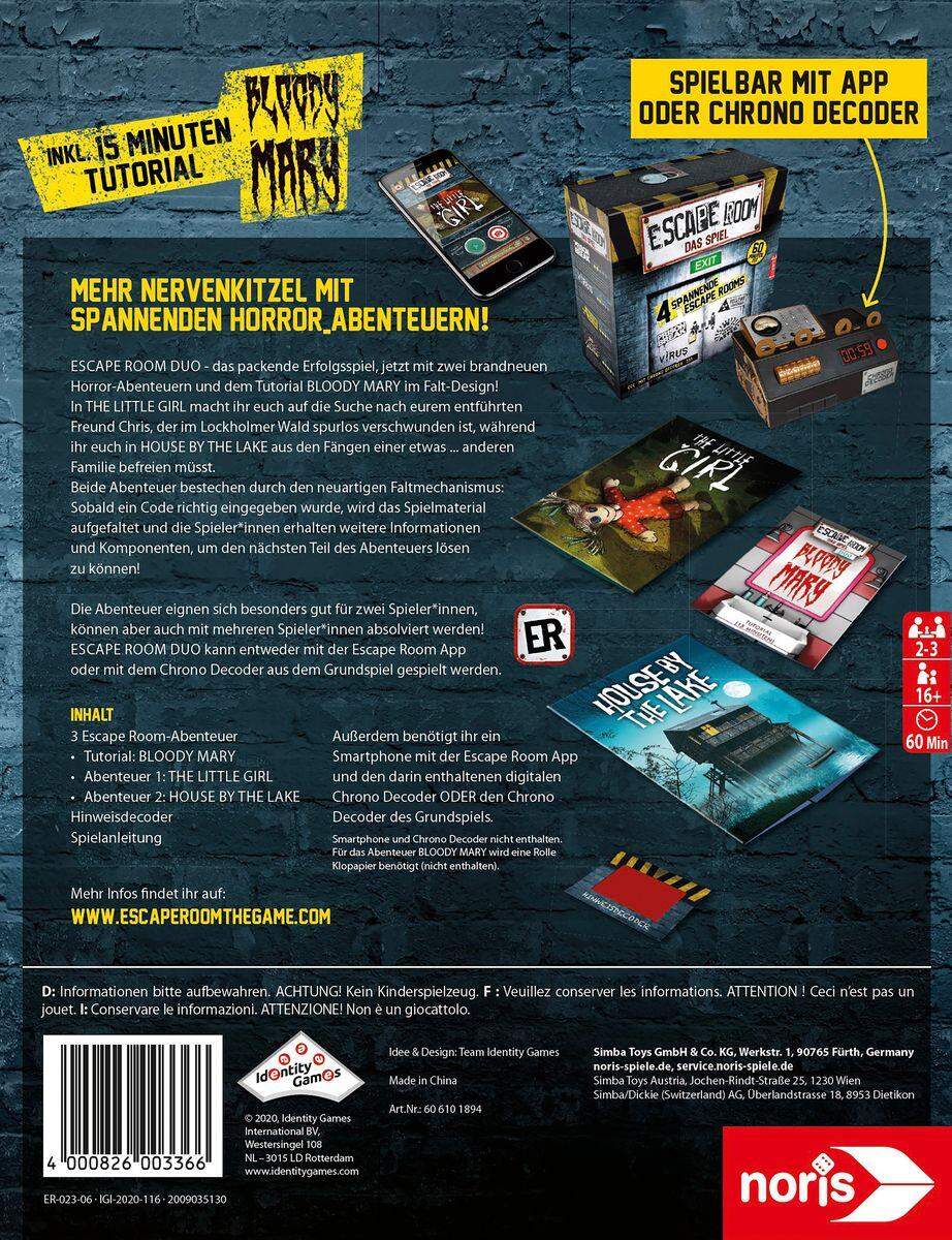 Noris Spiele Escape Room Duo