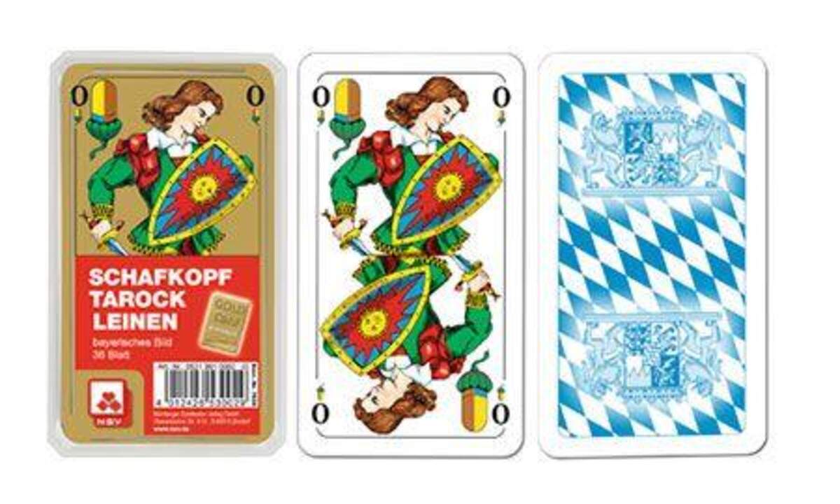 Nürnberger Spielkarten Tarock Schafkopf Premium Leinen - Bayrisches Blatt