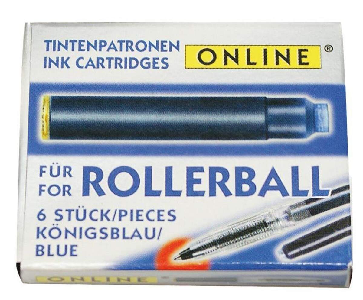 ONLINE Tintenpatronen für Rollerball königsblau 6 Stück