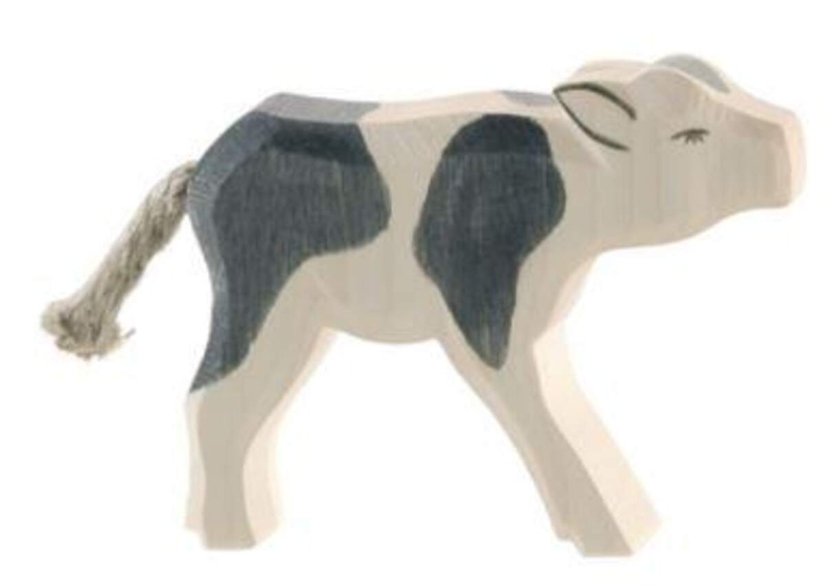 Ostheimer Kalb trinkend, schwarz