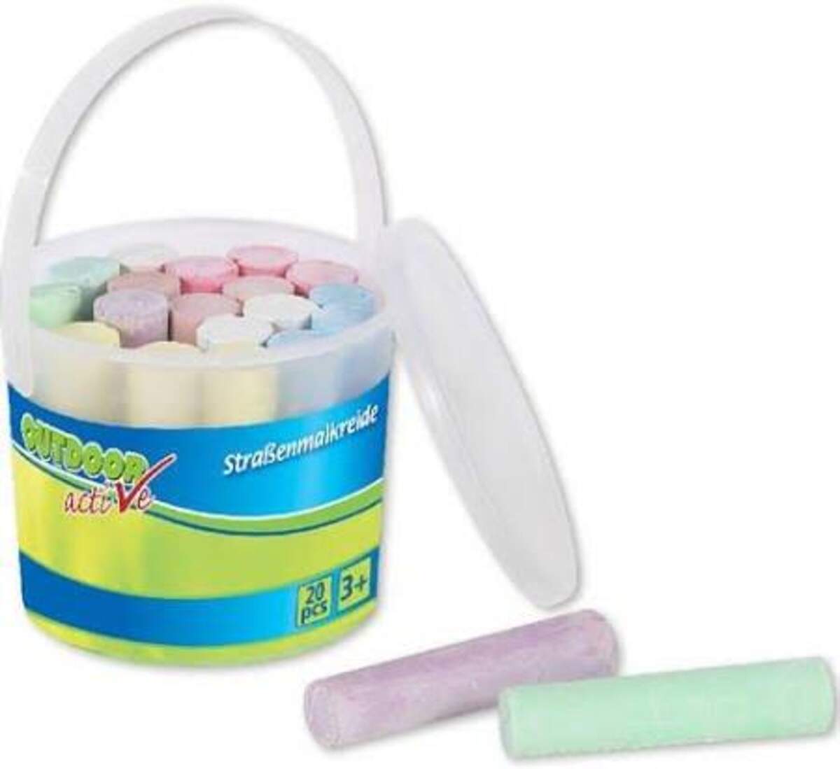 Outdoor Active Straßenmalkreide im Eimer, 20 Stück