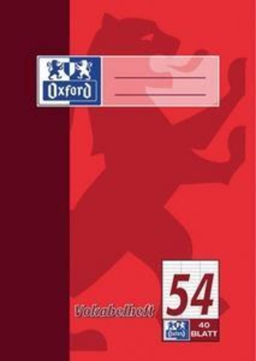 Oxford 100050337 Vokabelheft A4 40 Blatt, Dreispaltig